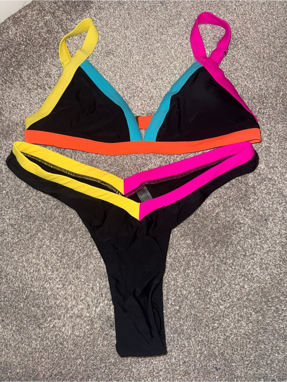 Black Retro Triangle Bikini